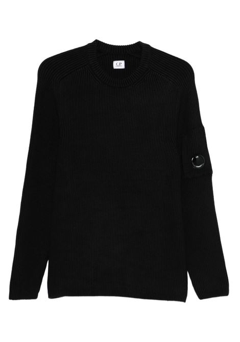 maglione girocollo uomo nero C.P. COMPANY | 19CMKN015A-006608A999